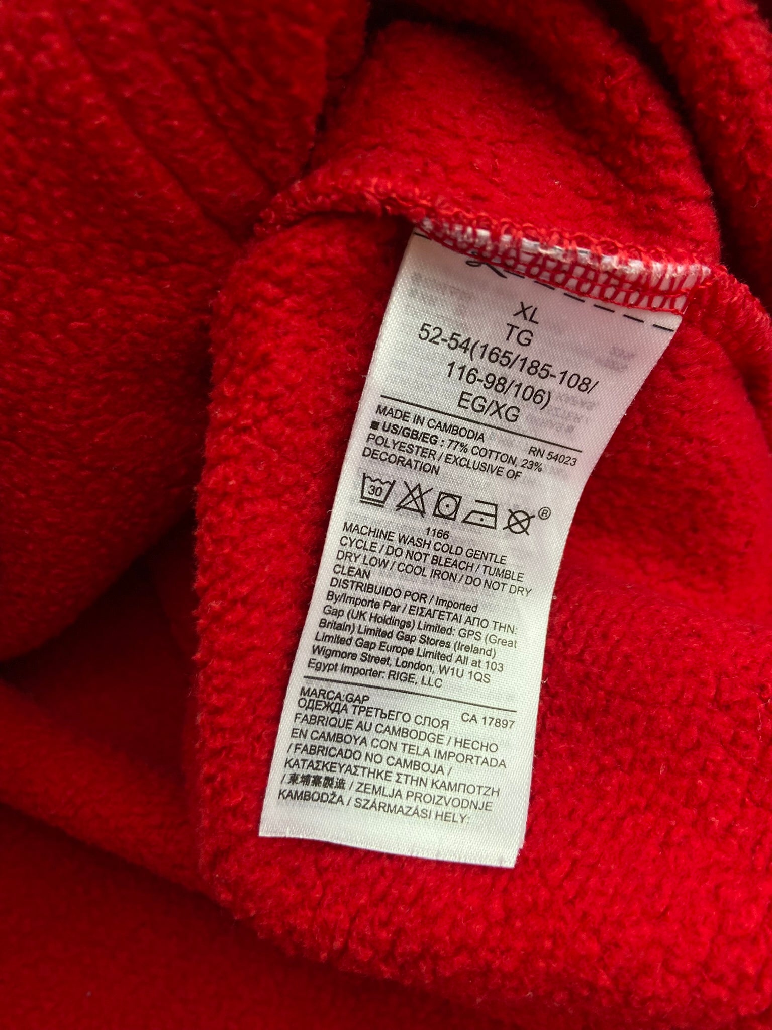Bluza Gap Czerwona "XL"